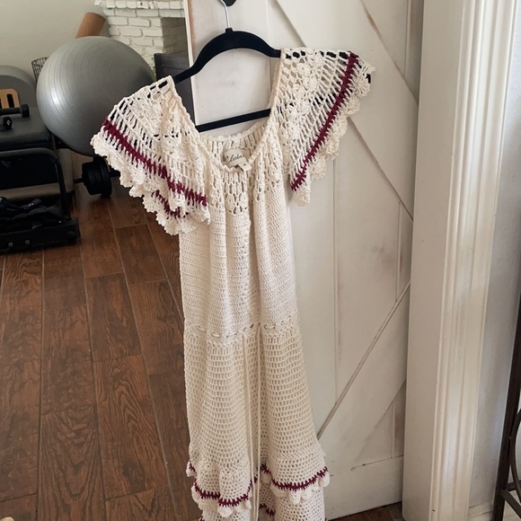 Cleobella Cream Off-Shoulder Crochet Dress - Picture 2 of 7